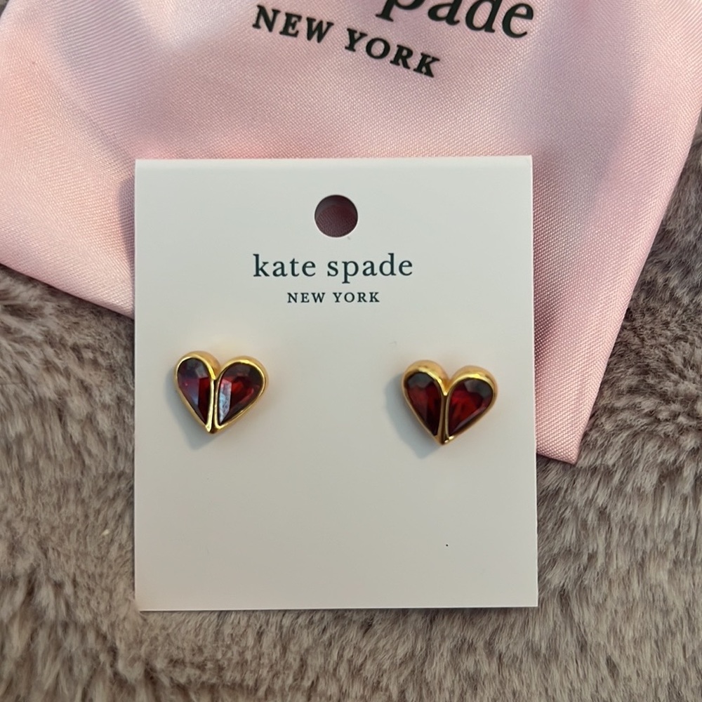 Kate Spade Red Heart Earrings